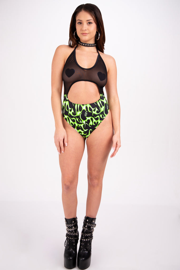 La Tortura Bodysuit - Neon Ibiza Bodysuit Mi Gente Clothing   