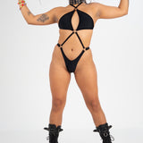 Black Minimal Bodysuit Bodysuit Mi Gente Clothing   