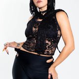 Black Lace Scarf scarf Mi Gente Clothing