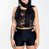 Black Lace Scarf scarf Mi Gente Clothing