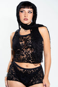 Black Lace Tank Top