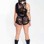 Black Lace Tank Top CROP TOP Mi Gente Clothing