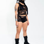 Black Lace Tank Top CROP TOP Mi Gente Clothing