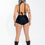 Black Lace Up Shorts Bottoms Mi Gente Clothing