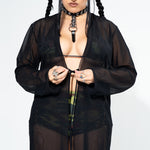 Black Mesh Duster Jacket FESTIVAL JACKET Mi Gente Clothing