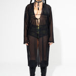 Black Mesh Duster Jacket FESTIVAL JACKET Mi Gente Clothing