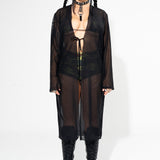 Black Mesh Duster Jacket FESTIVAL JACKET Mi Gente Clothing