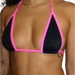 Black Pink Micro Bikini Top  Mi Gente Clothing   