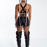 Black Wrap Around Top tops Mi Gente Clothing