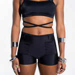 Black Wrap Around Top tops Mi Gente Clothing