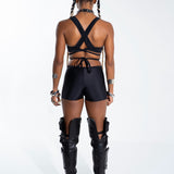Black Pocket Midrise Shorts Bottoms Mi Gente Clothing
