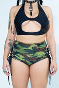Black Cut Out Halter Top