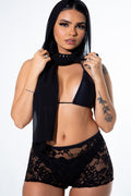 Black Mesh Scarf