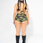 Camo Lace Up Shorts Shorts Mi Gente Clothing