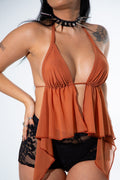 Caramel Mesh Fairy Top