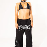 Black Noise Baggy Sweat Pants Sweat Pants Mi Gente Clothing