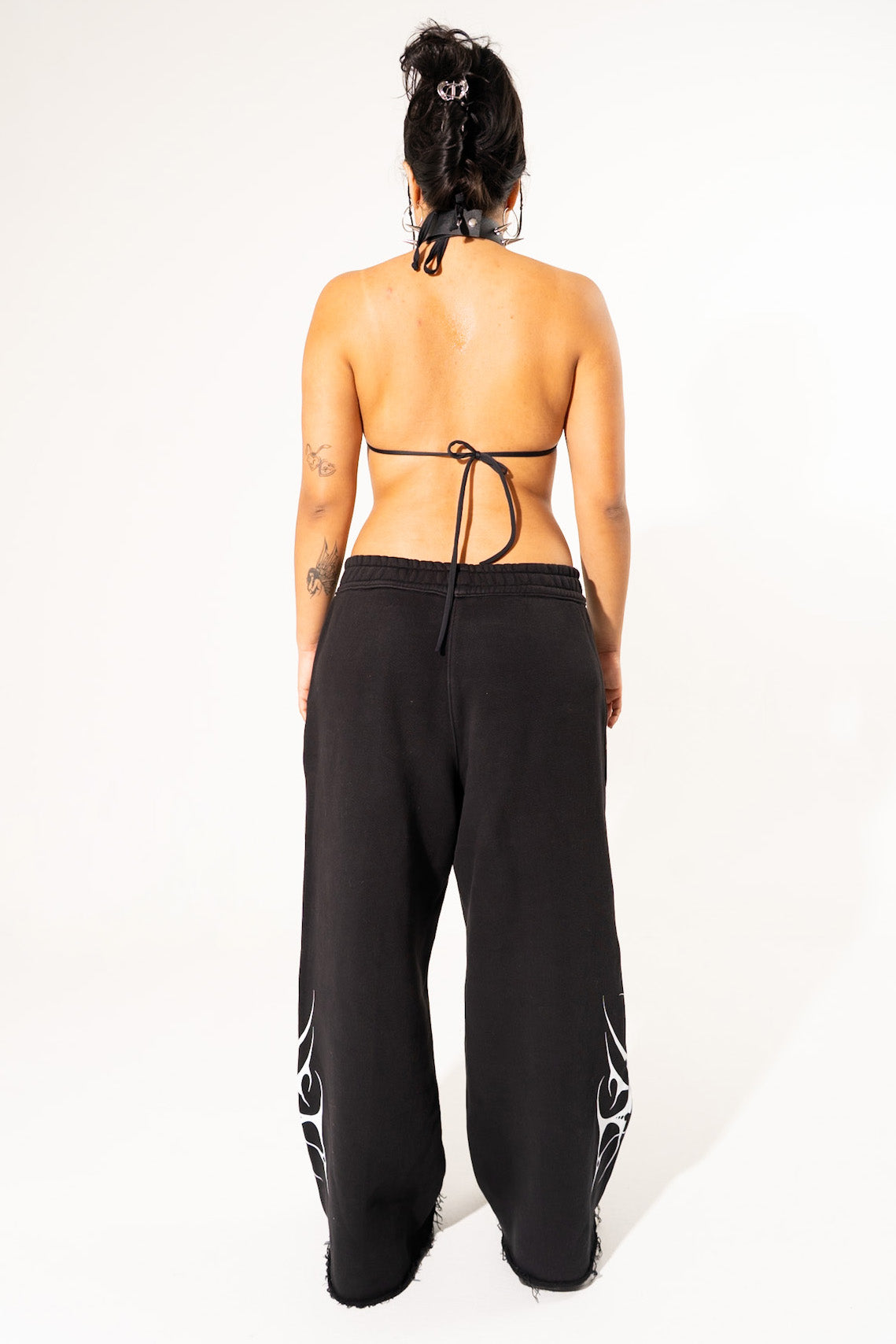 Black Noise Baggy Sweat Pants Sweat Pants Mi Gente Clothing