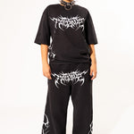 Black Noise Baggy Sweat Pants Sweat Pants Mi Gente Clothing