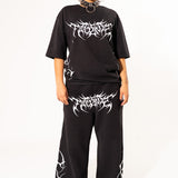 Black Noise Baggy Sweat Pants Sweat Pants Mi Gente Clothing