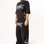 Black Noise Baggy Sweat Pants Sweat Pants Mi Gente Clothing