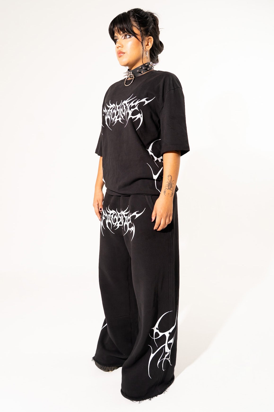 Black Noise Baggy Sweat Pants Sweat Pants Mi Gente Clothing