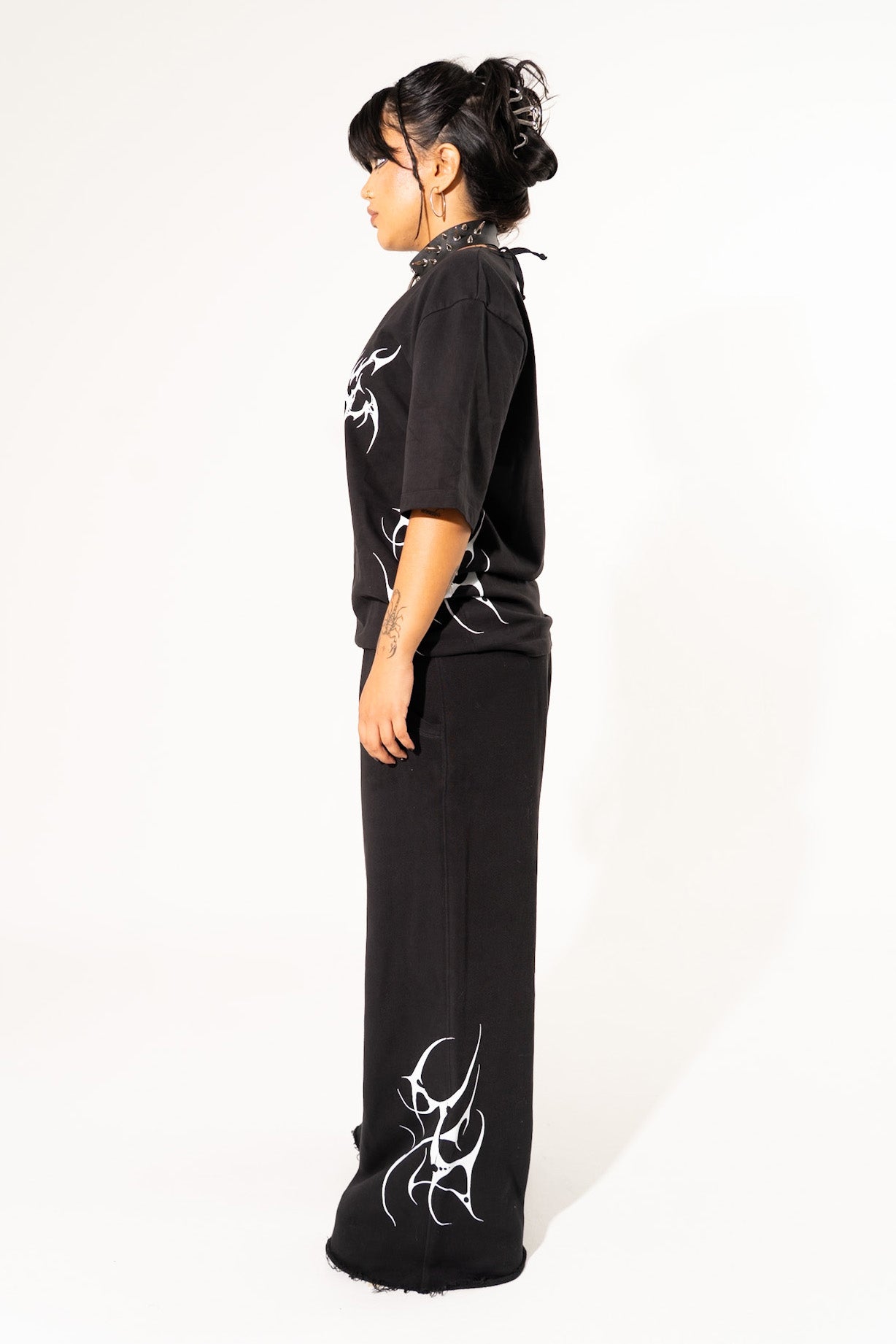 Black Noise Baggy Sweat Pants Sweat Pants Mi Gente Clothing