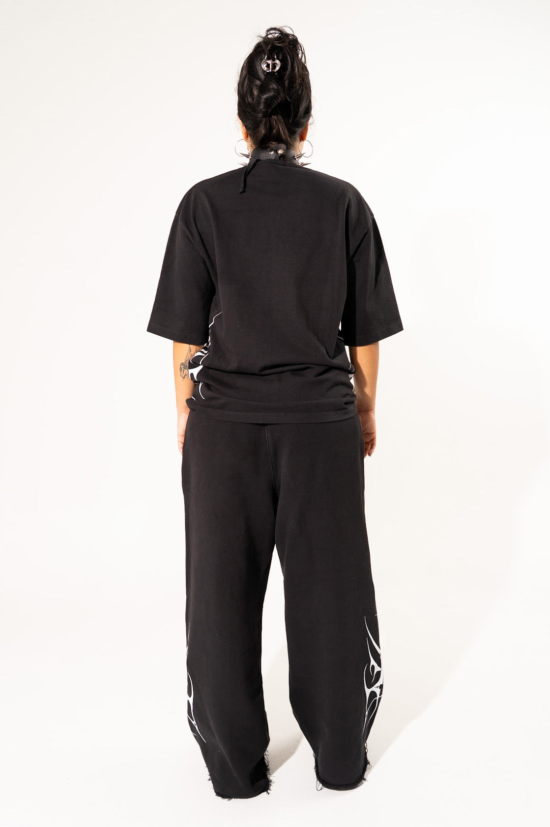 Black Noise Baggy Sweat Pants Sweat Pants Mi Gente Clothing