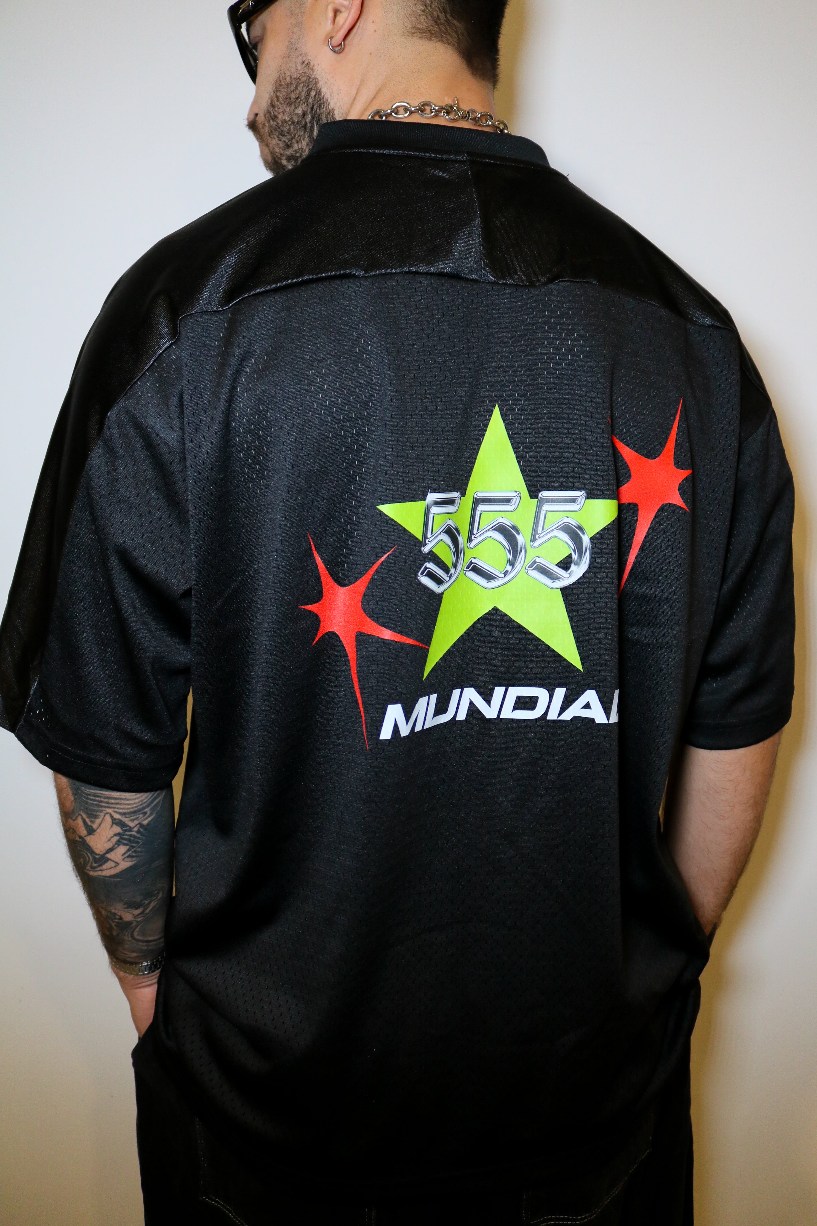 555 Mundial Soccer Jersey - Mi Gente Futbol Oversized Graphic Tee tops Mi Gente Clothing