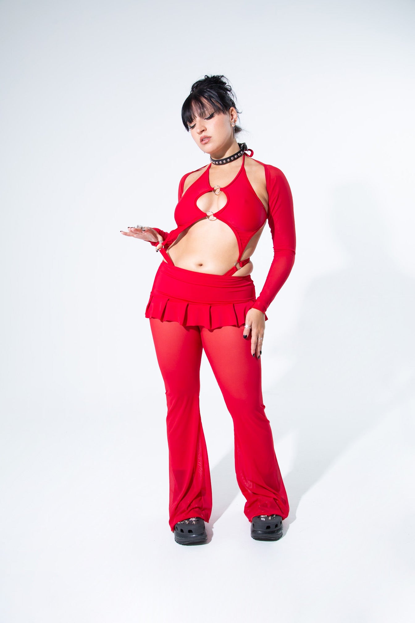 Blood Red Obscure Bodysuit Bodysuit Mi Gente Clothing   