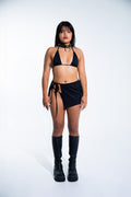 Micro Tie Skirt - Black