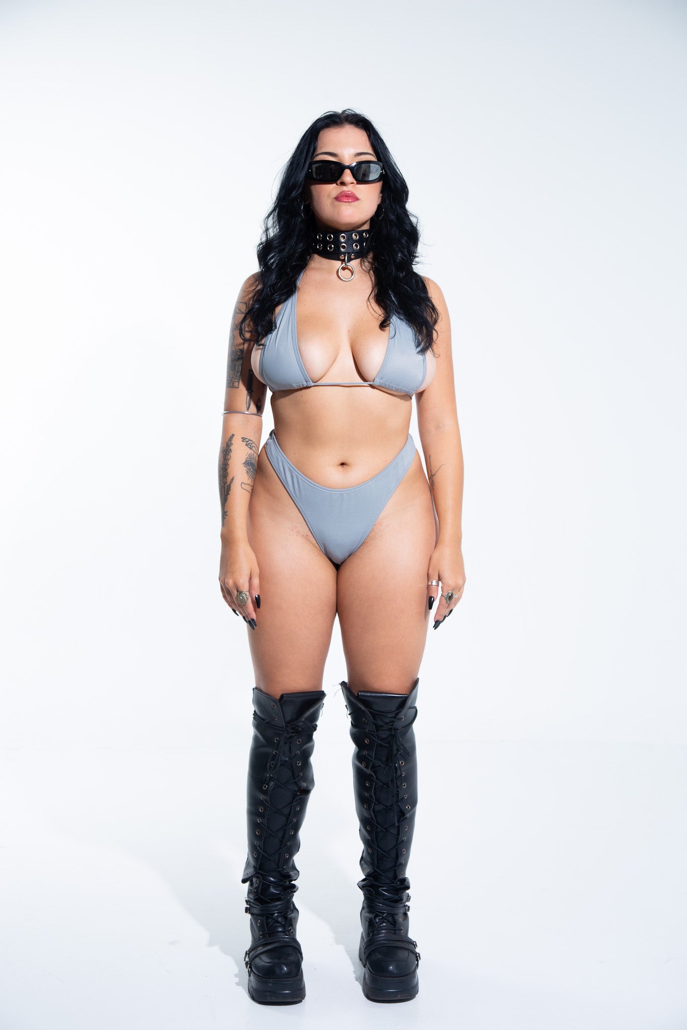 Thong Bottom - Gray Bottoms Mi Gente Clothing   