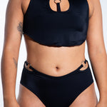 Disconnect Crop Top - Black crop top Mi Gente Clothing   