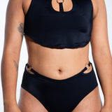 Disconnect Crop Top - Black crop top Mi Gente Clothing   