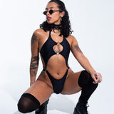 Black Obscure Bodysuit bodysuit Mi Gente Clothing   