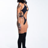 Black Obscure Bodysuit bodysuit Mi Gente Clothing   