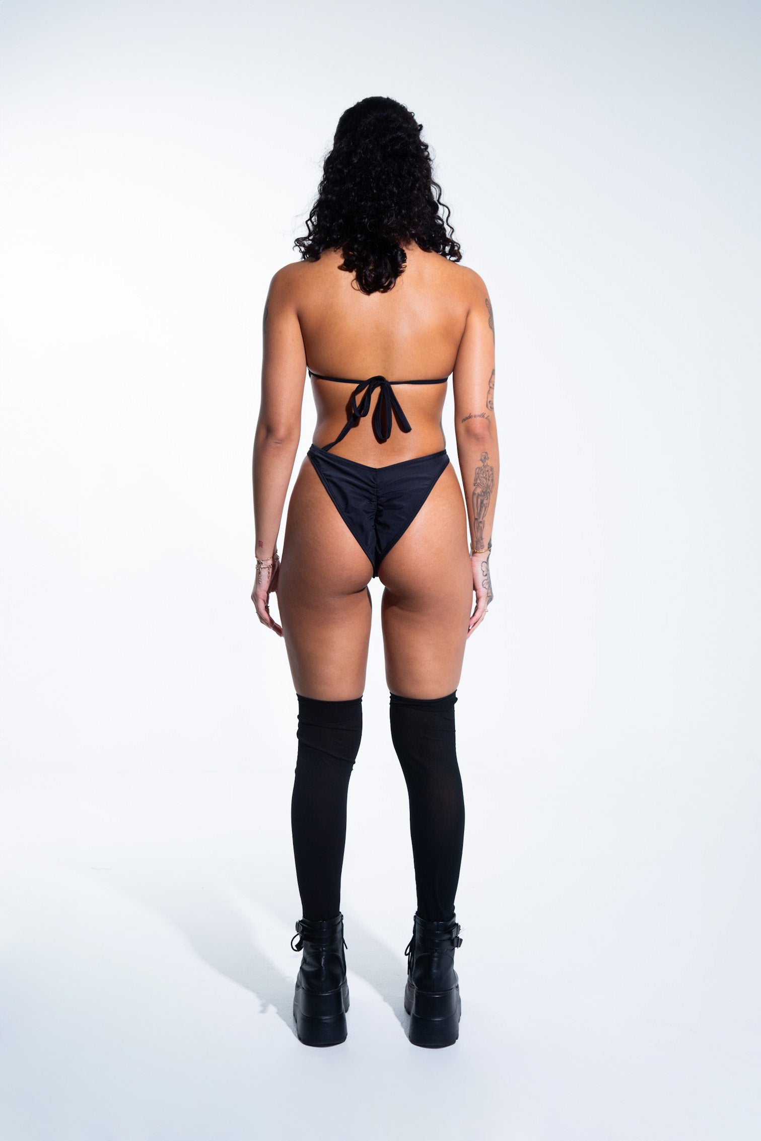 Black Obscure Bodysuit bodysuit Mi Gente Clothing   