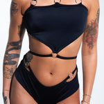 BPM Top - Black crop top Mi Gente Clothing   