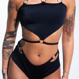 BPM Top - Black crop top Mi Gente Clothing   