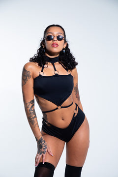 BPM Top - Black crop top Mi Gente Clothing