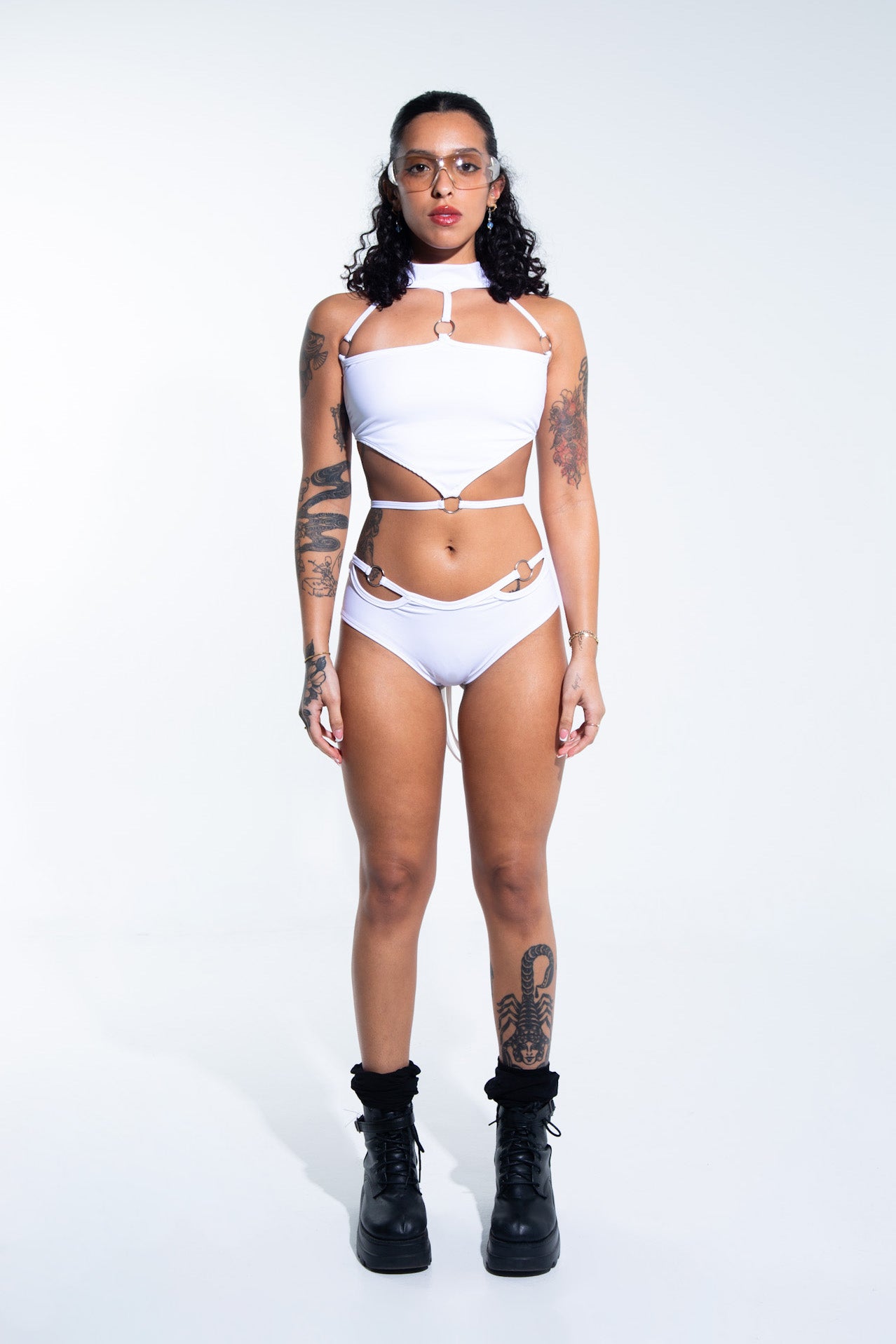 BPM Top - White crop top Mi Gente Clothing   