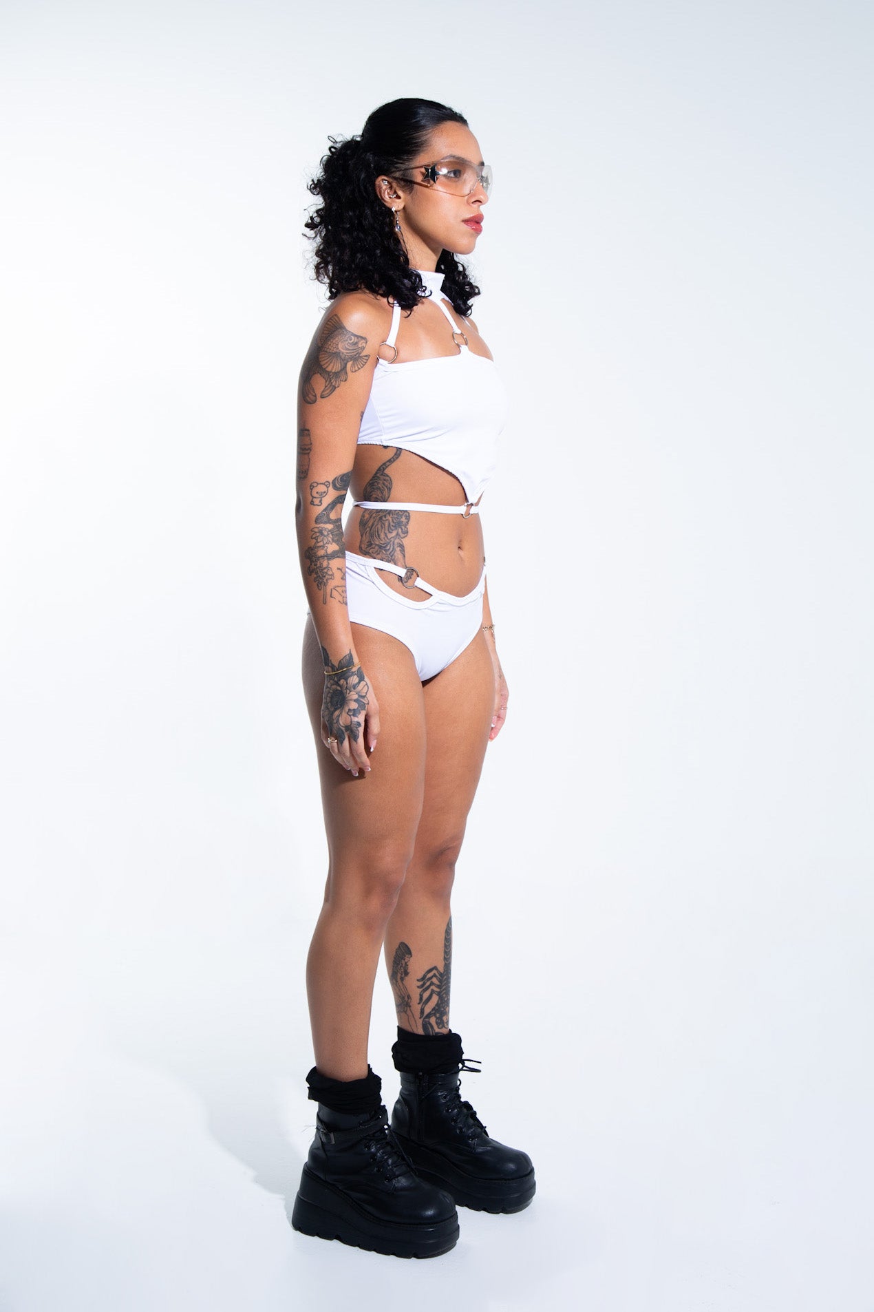 Groove Midrise Bottom - White Bottoms Mi Gente Clothing   