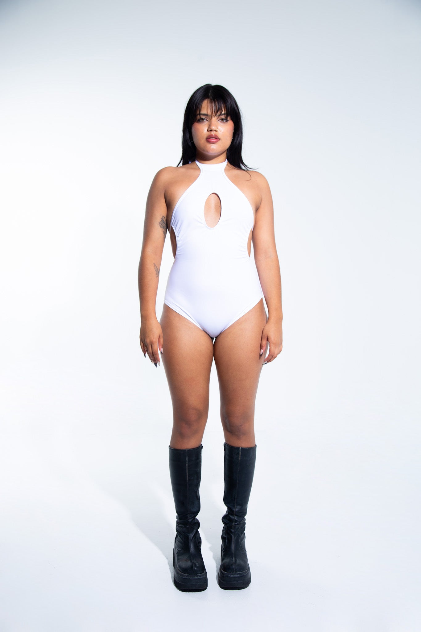 Element Playsuit - White bodysuit Mi Gente Clothing   