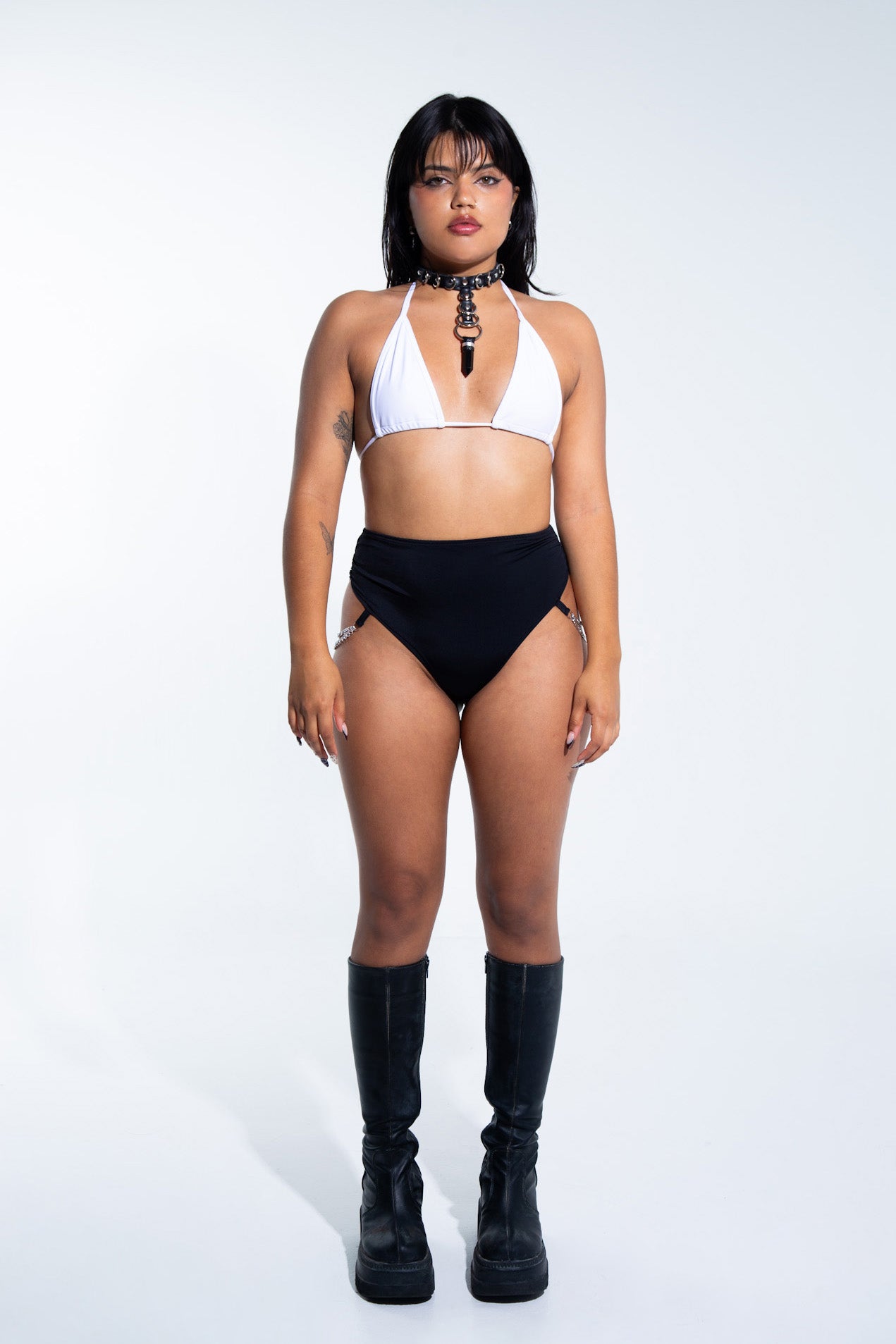 Chained High Waist Bottom Bottoms Mi Gente Clothing   