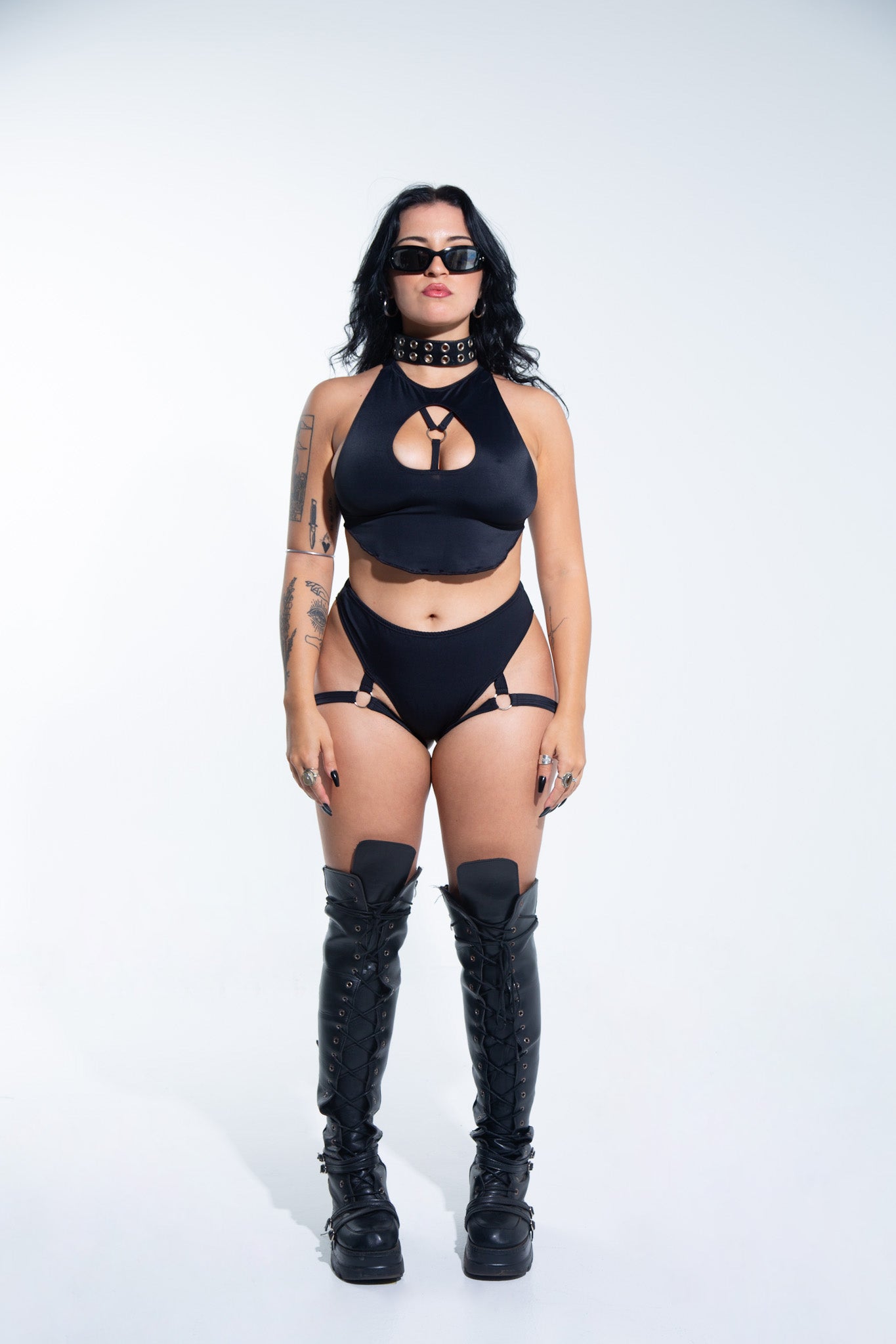 Tech Garter High Waist Bottom Bottoms Mi Gente Clothing   