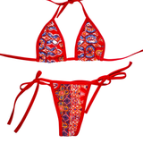 Oaxaca Red Micro Bikini Top  Mi Gente Clothing   