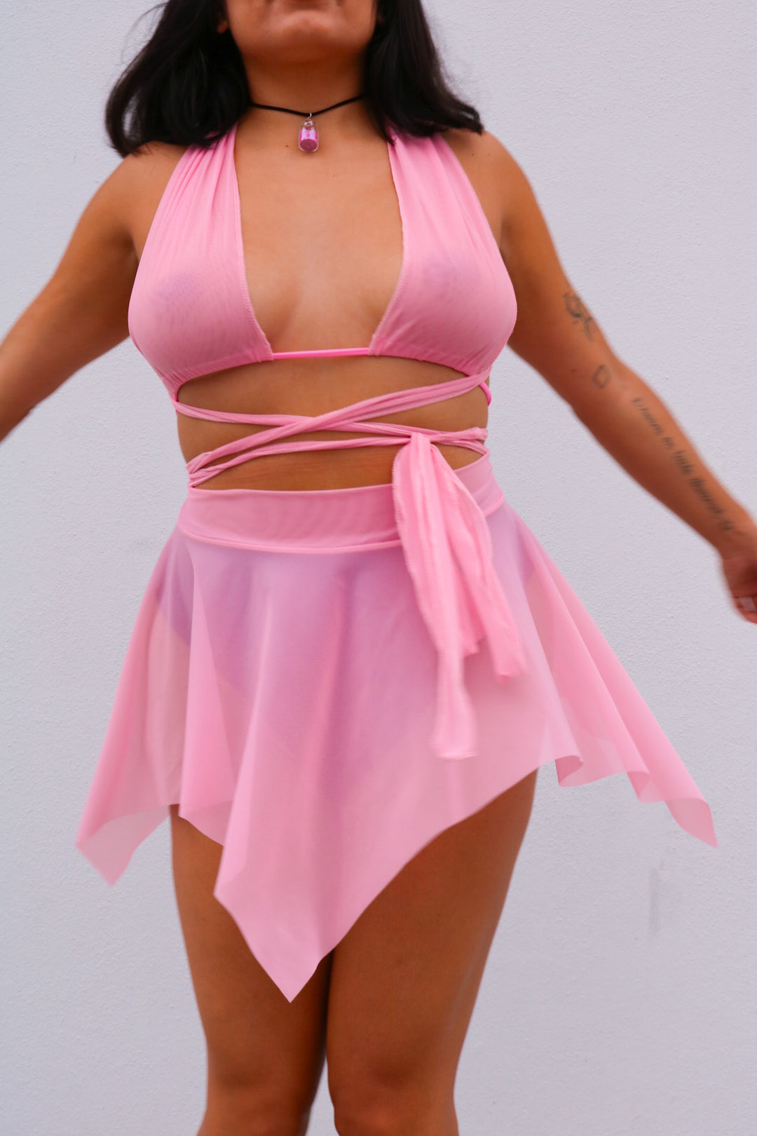 Baby Pink Mesh Fairy Skirt  Mi Gente Clothing   