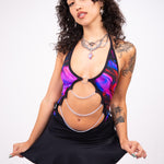 Electrika Chained Bodysuit (FINAL SALE) Bodysuit Mi Gente Clothing   