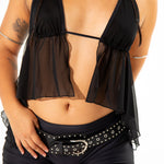 Black Mesh Fairy Top Fairy Top Mi Gente Clothing   