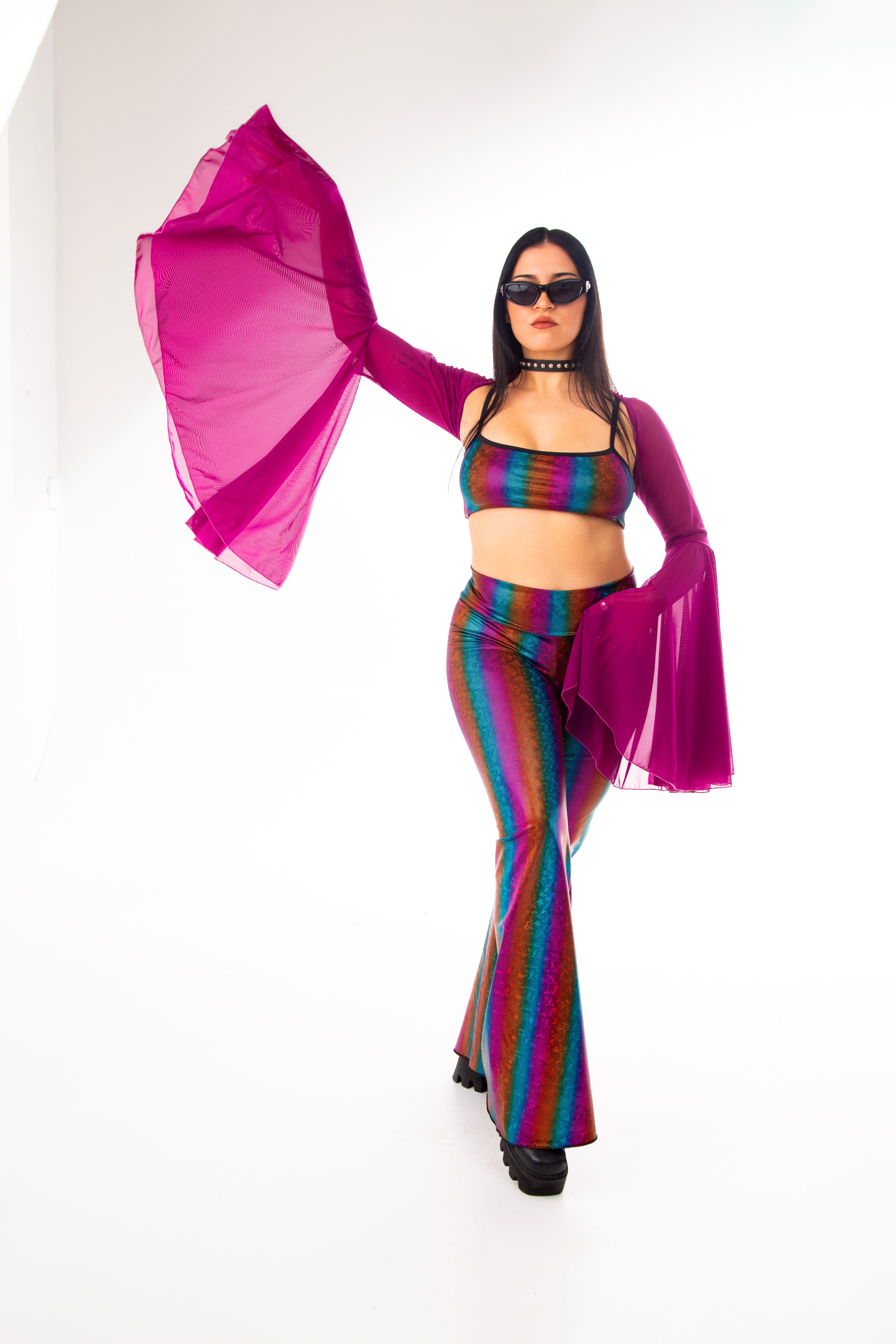 Rainbow Aura Bra Top  Mi Gente Clothing   