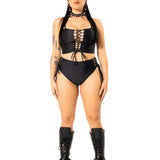 Lace Up High Waist Bottoms Mi Gente Clothing